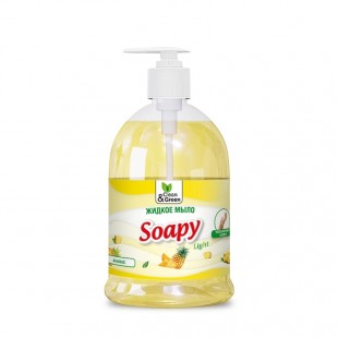 Мыло жидкое CLEAN&GREEN "Soapy Light ", эконом, ананас, 500 мл