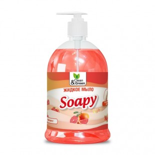 Мыло жидкое CLEAN&GREEN "Soapy Light ", эконом, грейпфрут, 1 л