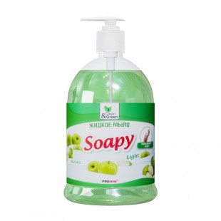 Мыло жидкое CLEAN&GREEN "Soapy Light ", эконом, яблоко, 1 л