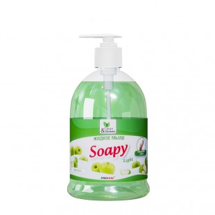 Мыло жидкое CLEAN&GREEN "Soapy Light ", эконом, яблоко, 500 мл