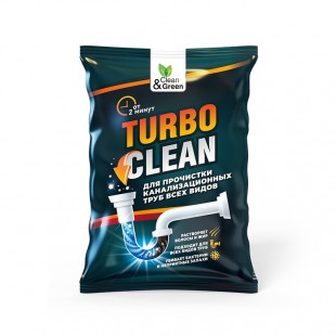 Средство для прочистки канализационных труб CLEAN&CREEN, щелочное, гранулы, пакет, 70 гр