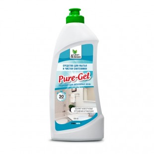 Средство для сантехники CLEAN&GREEN "Pure-Clean", кислотное, гель, 500 мл