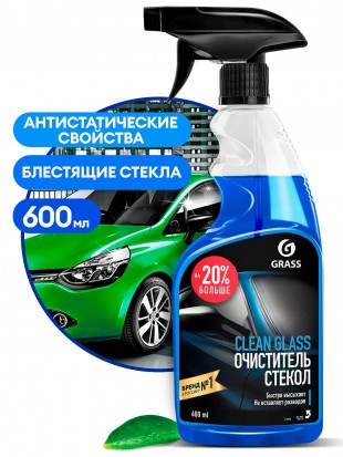 Средство для стекол и зеркал GRASS "Clean Glass", 600 мл, триггер