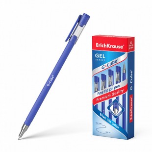 Ручка гелевая ERICH KRAUSE "G-Cube", узел 0,5, синий