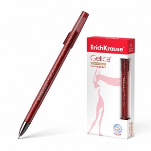 Ручка гелевая ERICH KRAUSE "Gelica", узел 0,5, красный