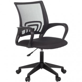 Кресло офисное EASY CHAIR "396 LT", сетка/ткань/пластик, черный/серый