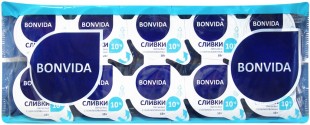 Сливки порционные BONVIDA, 10%, 10 штук х 10 г