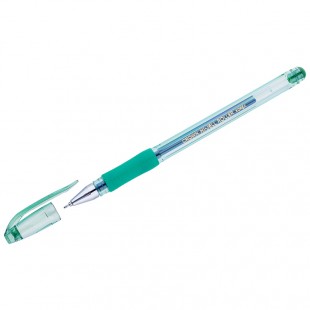 Ручка гелевая CROWN "Hi-Jell Needle Grip", грип, игольчатый узел 0,7 мм, зеленый