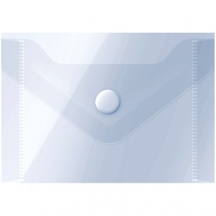 Папка-конверт на кнопке OFFICE SPACE, А7, 150 мкм, пластик, прозрачный