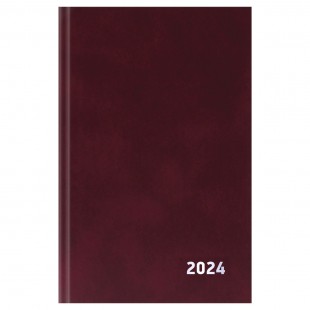 Ежедневник 2024 OFFICE SPACE, А5, 168 листов, бумвинил, бордовый