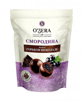 Драже OZERA "Смородина в горьком шоколаде", 150 г, флоу-пак