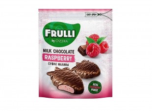 Конфеты-суфле OZERA "Frulli", малина в шоколаде", 125 г, пачка