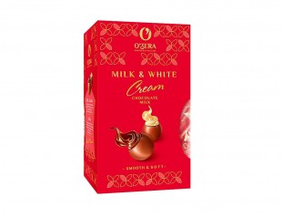 Конфеты шоколадные OZERA "Milk & White Cream", 200 г, подарочная упаковка