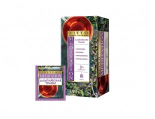 Чай травяной FITTO "Meditation Альпийские травы", 37 г, 25 пакетиков, коробка