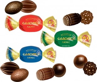 Конфеты шоколадные СЛАВЯНКА "Славянка люкс", ассорти, весовые, 1 кг
