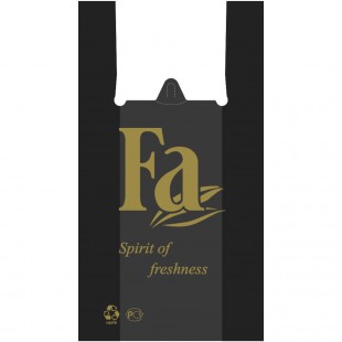 Пакеты-майки "Fa", 30х55 см, 30 мкм, пнд, черный, комплект 50 штук