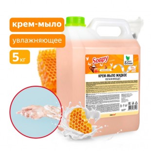 Мыло жидкое CLEAN&GREEN "Soapy Premium ", "молоко и мёд" увлажняющее, 5 л