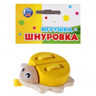 Игрушки из дерева , Игрушка - Шнуровка " БОЖЬЯ КОРОВКА"