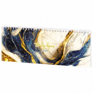 Планинг 2026 STAFF "Мрамор",  285х112 мм, 64 листа, рисунок