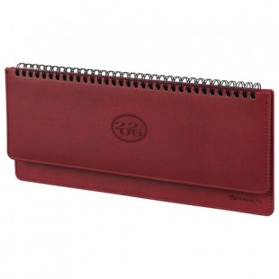 Планинг 2026 BRAUBERG "Favorite",  305х140 мм, 60 листов, бордовый