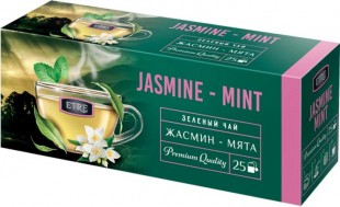 Чай зеленый ETRE "Жасмин-мята", 50 г, 25 пакетиков, коробка