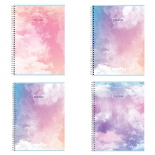 Тетрадь BRAUBERG "CLOUD",  А4, 98 листов, клетка, гребень