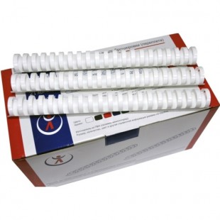 Пружины для переплета РЕАЛИСТ, 38 мм, пластик, белый, комплект 100 штук