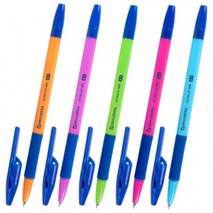 Ручка шариковая BRAUBERG "ULTRA GT MIX", грип, узел 0,7 мм, синий