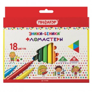 Фломастеры ПИФАГОР "ЭНИКИ-БЕНИКИ", набор 18 цветов