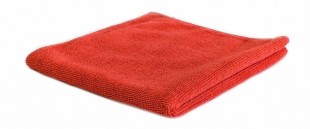 Салфетка для уборки ONM, 40х40 см, 220 г/м2, микрофибра, красный