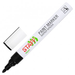 Маркер-краска STAFF PROFIT, круглый наконечник 2-4 мм, черный