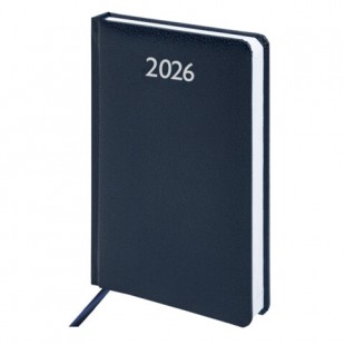 Ежедневник 2026 BRAUBERG "Profile", А5, 168 листов, балакрон, синий