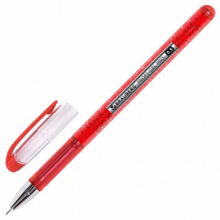 Ручка гелевая BRAUBERG "Profi-Gel PRO", узел 0,5 мм, игольчатый наконечник, красный