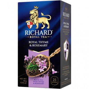 Чай черный байховый RICHARD Royal Thyme & Rosemary, 25 пакетиков по 2 г