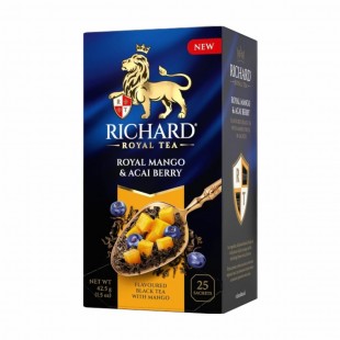 Чай черный байховый RICHARD Royal Mango&Acai berry, 25 пакетиков по 2 г