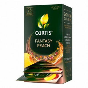 Чай зеленый CURTIS Fantasy Peach арома, 25 пакетов, коробка