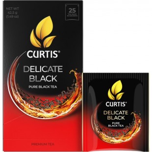Чай черный CURTIS Delicate Black байховый, 25 пакетов, коробка